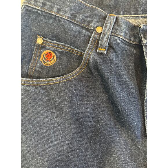 Vintage Wrangler Twenty X Jeans 34x38 Dark Wash Made USA Fabric Western Rodeo - Picture 9 of 11